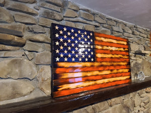 Rustic American Wood Flag