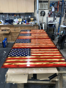 Rustic American Wood Flag